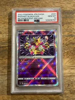 GRADED PSA 10 2022 Pokemon JPN.SWSH Radiant Alakazam Incandescent Arcana #031 - Image 1
