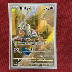 Mimikyu 075 POKEMON CENTER STAMPED PROMO Scarlet & Violet HOLO NM Pokemon Card - Image 1