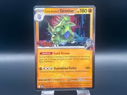 POKEMON TEAM ROCKET'S TYRANITAR 096/182 DESTINED RIVALS STAMP PRERELEASE NM - Image 1