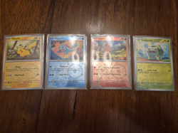 Pokemon 151 Starters Cosmos Reverse Holo Promo Lot NM English - Image 1