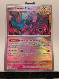 Flutter Mane Master Ball Holo 043/131 2025 Pokemon Prismatic Evolutions NM - Image 1