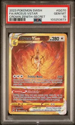 2023 Pokemon Crown Zenith Arceus VStar #GG70 Secret Rare PSA 10 - Image 1