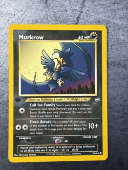 Pokemon Card - Neo Revelation 46/64 - MURKROW (common) **1st Edition** - NM - Image 1