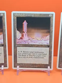 🟤🟤🟤 (3) 1995 Magic The Gathering CHRONICLES OBELISK OF UNDOING PLAYED 🟤🟤🟤 - Image 3