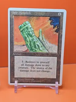 🟤🟤🟤 (3) 1995 Magic The Gathering JADE MONOLITH 4TH EDITION PLAYED 🟤🟤🟤 - Image 4