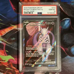 PSA 10 ROCKET'S MEWTWO EX 213/182 ULTRA RARE DESTINED RIVALS POKEMON 😍 - Image 1