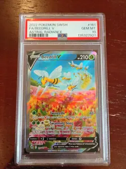 Pokemon Beedrill V Astral Radiance Full Alt Art #161 PSA 10 Gem Mint - Image 1