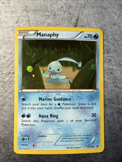 Manaphy XY190 XY Pokemon Cosmos Holo Black Star Promo LP - Image 1