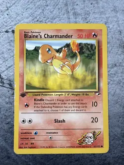 Pokemon TCG Blaine's Charmander Gym Heroes 61/132 Regular 1st Edition Common - Image 1