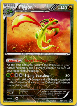 Pokemon TCG Flygon Boundaries Crossed 99/149 Reverse Holo Holo Rare VLP - Image 1