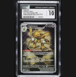 CGC 10 GEM MINT Alakazam 009 MEGA Evolution Black Star Promo Holo Pokemon Card - Image 1