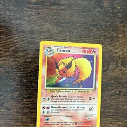 MP (No-Symbol) Pokemon FLAREON Card JUNGLE Set 3/64 HOLO RARE Error/Misprint - Image 5