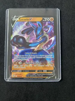 Pokemon TCG Lucario v Champions Path Holo Ultra Rare Card 027/073 - Image 1