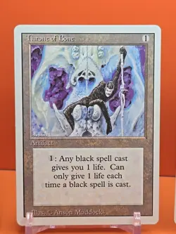 🟤🟤🟤 (4) 1994 Magic The Gathering THRONE OF BONE REVISED 3RD EDITION PLAYED🟤 - Image 3