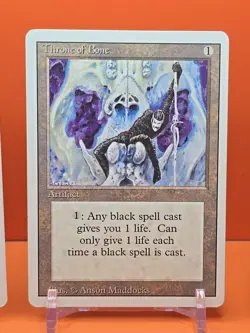 🟤🟤🟤 (4) 1994 Magic The Gathering THRONE OF BONE REVISED 3RD EDITION PLAYED🟤 - Image 4
