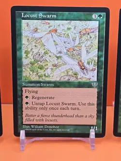 🟢🟢🟢 (4) 1996 MAGIC THE GATHERING LOCUST SWARM MIRAGE UNPLAYED 🟢🟢🟢 - Image 3