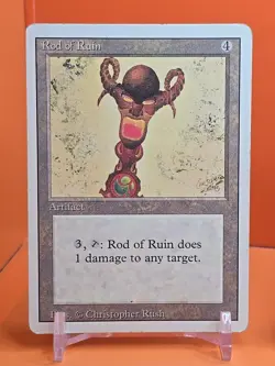 🟤🟤🟤 (4) 1994 Magic The Gathering ROD OF RUIN REVISED 3RD EDITION PLAYED 🟤🟤 - Image 2