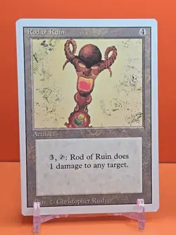 🟤🟤🟤 (4) 1994 Magic The Gathering ROD OF RUIN REVISED 3RD EDITION PLAYED 🟤🟤 - Image 3