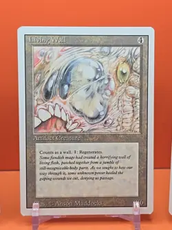 🟤🟤🟤 (4) 1994 MAGIC The Gathering LIVING WALL REVISED 3RD EDITION PLAYED🟤🟤🟤 - Image 4