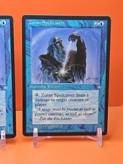 🔵🔵🔵 (4) 1995 MAGIC THE GATHERING ZURAN SPELLCASTER ICE AGE PLAYED 🔵🔵🔵 - Image 5