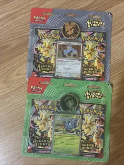 Pokemon Ascended Heroes 2x Double Pack Erikas Tangela Larrys Komala NEW SEALED - Image 1