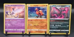Pokemon Evolving Skies Galarian moltres 093/203 articuno 063/203 zapdos 082/203 - Image 1
