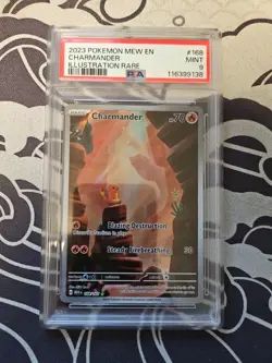 2023 Pokemon Mew EN-151 Charmander #168 Illustration Rare PSA 9 - Image 1