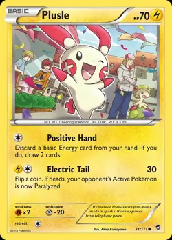 Pokemon Plusle (31/113) Furious Fists LP - Image 1