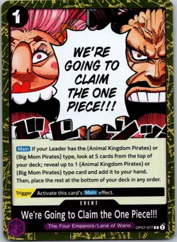 We're Going to Claim the One Piece!!! R 500 Years in the Future OP07-077 NM - Image 1