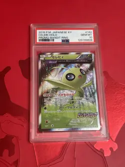 PSA 10 Celebi Promo 142 XY-P Bandit Ring Japanese Pokemon Card Gem Mint Holo - Image 1