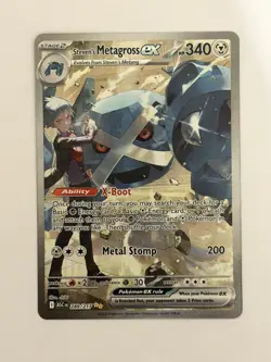 Pokemon TCG: Steven's Metagross EX 289/217 Ascended Heroes SIR CLEAN CARD - Image 1
