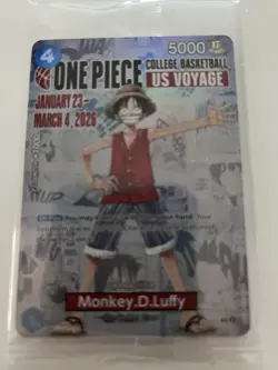 One Piece Monkey.D.Luffy 5000 US Voyage College Basketball Promo Card ST JOHNS - Image 1