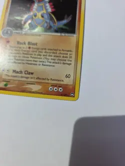 Pokemon TCG Armaldo 3/108 EX Power Keepers Holo Rare Card - Image 2
