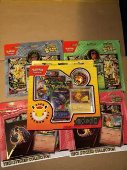 5 x Packs Pokemon TCG Ascended Heroes and Pokemon Day 2026 Tech Sticker Bundle - Image 1
