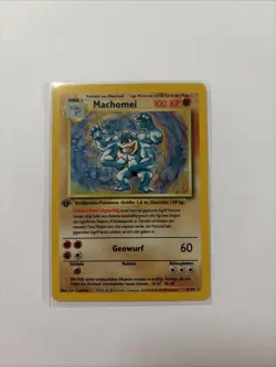 Machomei Pokemon TCG Holo 8/102 1st Edition Base Set 1999 Deutsch - Image 1