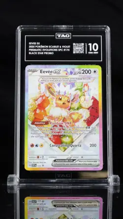 Eevee EX 2025 Pokemon S&V Prismatic Evolutions SPC #174 Black Star Promo TAG 10 - Image 1
