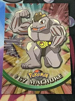 1999 Topps Pokemon - Machoke #67 - HOLO / Black Logo TV Series NM - Image 1