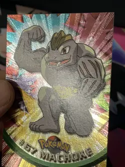 1999 Topps Pokemon - Machoke #67 - HOLO / Black Logo TV Series NM - Image 2