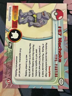 1999 Topps Pokemon - Machoke #67 - HOLO / Black Logo TV Series NM - Image 4