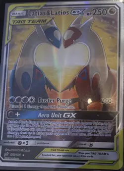 Pokemon Latias & Latios GX TAG TEAM Ultra Rare Full Art Holo Card 170/181 - Image 1