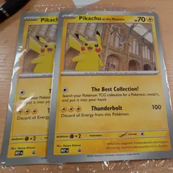 2x Pikachu At The Museum Jumbo, Pokemon X Natural History Museum Pokemon Card - Image 1