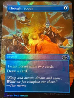 Thought Scour Borderless FOIL, D Masters 2022 , MP , MTG, FREE SHIPPING - Image 1