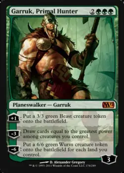 1 x Garruk, Primal Hunter - Magic 2012 - Moderate Play - MTG - Image 1