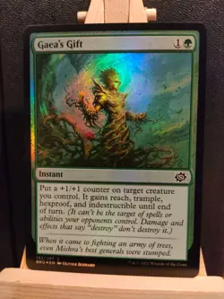 Gaea's Gift FOIL - The Brothers' War - Common - NM (see pics) MTG - Image 1