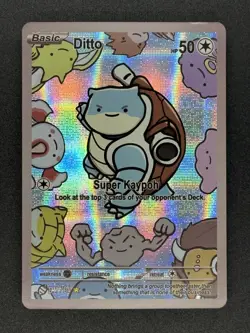 Pokemon Fan Art After Skool Hobby 04 - Ditto Blastoise Holo 1st Print - Image 1