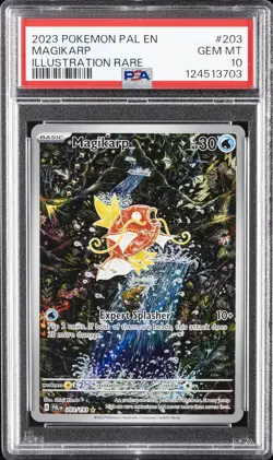 2023 POKEMON PAL EN-PALDEA EVOLVED ILLUSTRATION RARE #203 MAGIKARP PSA 10 - Image 1