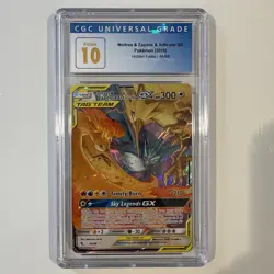 Pokemon Hidden Fates Moltres & Zapdos & Articuno GX 44/68 CGC PRISTINE 10 - Image 1