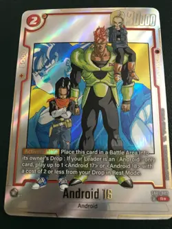 Dragon Ball Fusion World Android 16 SB01-002 R Alt Alternate Art Manga Booster 1 - Image 1