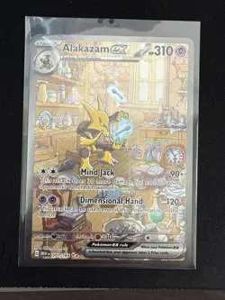 Pokemon Alakazam EX TCG Card 201/165 Scarlet & Violet 151 Series SIR NM - Image 1