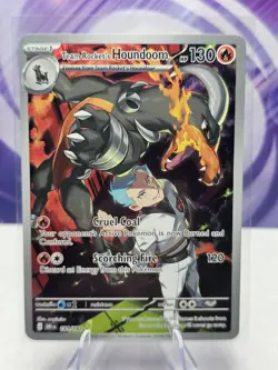 Pokemon TCG Team Rockets Houndoom Illustration Rare Card 191/182 Destined Rivals - Image 1